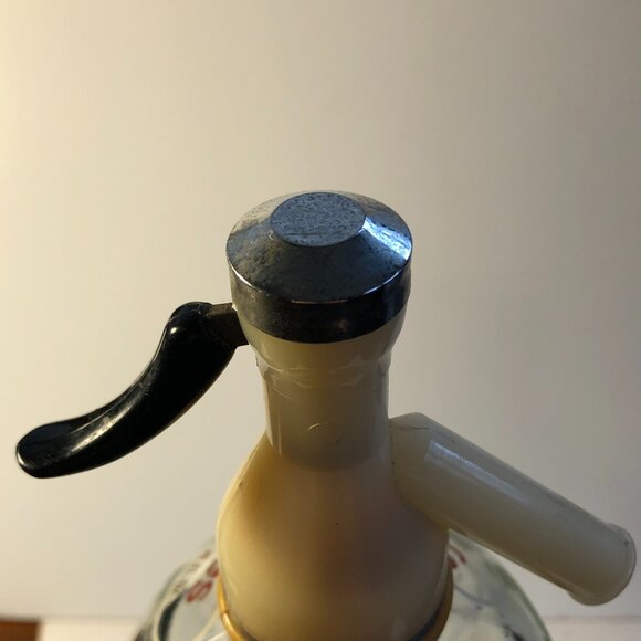 Schweppes 30 Oz Soda Water Seltzer Bottle Syphon Australia Etched Glass E13013 - Picture 12 of 12